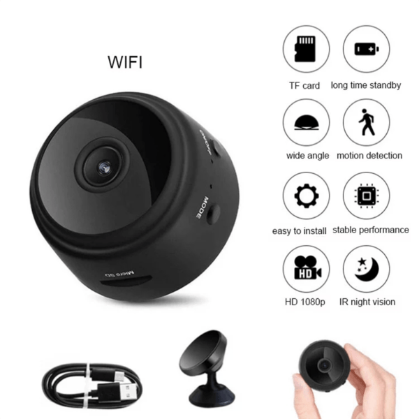 Mini Camera A9 WiFi Camera 1080p HD Micro gravador de voz visão noturna Wireless Mini Camera IP - Imagem 2