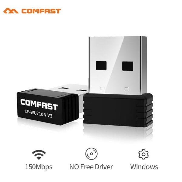 Wireless Mini USB Wifi Adaptador 802.11N 150Mbps USB2.0 Desktop Laptop Windows 7 8 10 11 - Imagem 6