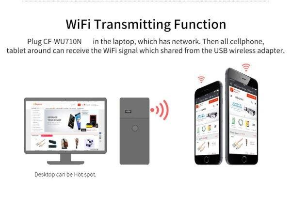 Wireless Mini USB Wifi Adaptador 802.11N 150Mbps USB2.0 Desktop Laptop Windows 7 8 10 11 - Imagem 4