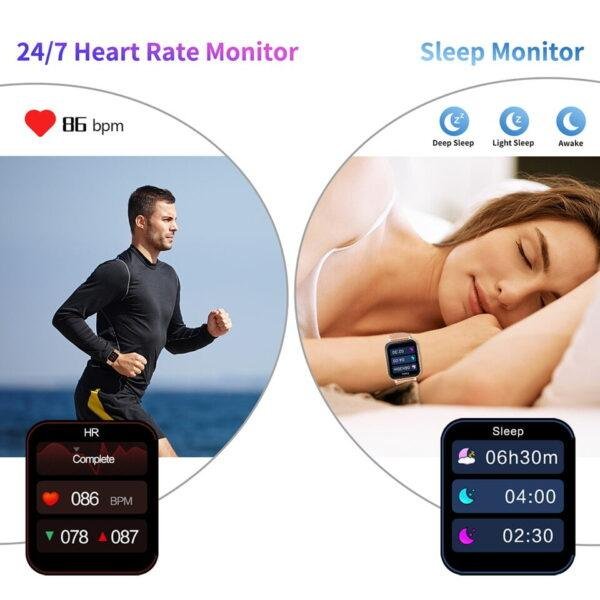 Senbono novo smartwatch masculino 3atm ip68 à prova dip68 água esporte relógio 1.83 polegada personalizado mostradores relógio inteligente masculino feminino para xiaomi ios android - Imagem 4