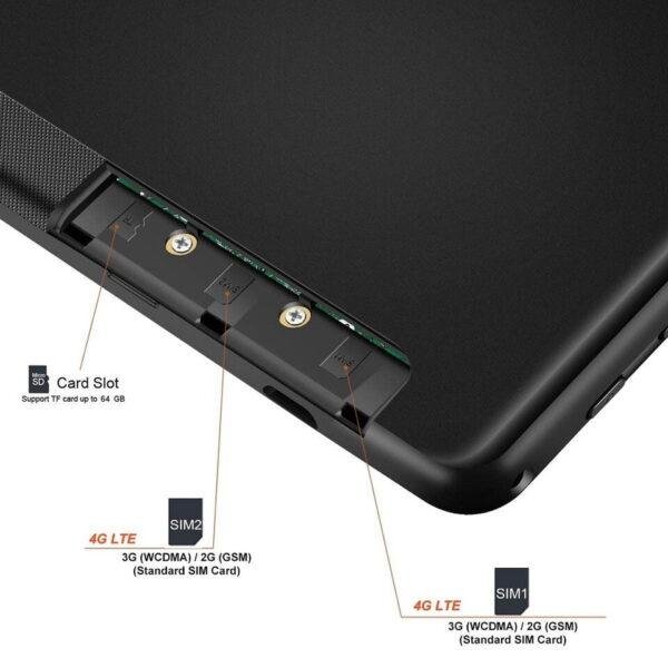 New 10.1 Inch tablet 4G+64GB WiFi Tablet PC New 4G Network Android 9.0 Arge 1280x800 IPS Screen Dual SIM Dual Camera Rear - Imagem 3