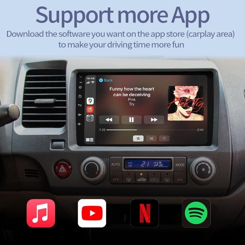 Jiuyin sem fio carplay dongle adaptador usb com fio android auto para modificar android rádio do carro ligação inteligente ios telefone interconexão - Imagem 3