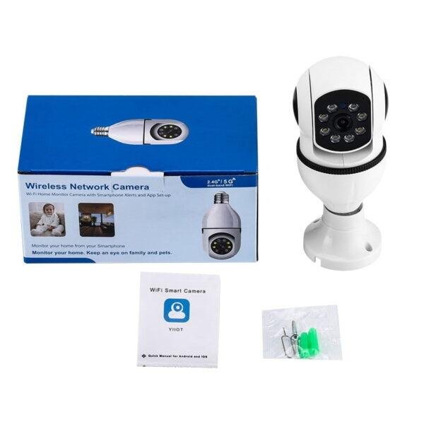 Câmera Lâmpada IP Panorâmica Smart WiFi HT-D1-GK3 E27 2304x1296p - App Tuya Smart - Imagem 6