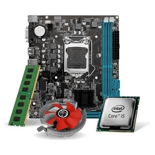 Kit Placa Mãe GoLine GL-H61M-G Socket LGA 1155/ i5 2400 3.1GHz/ Memória 8GB DDR3 1600