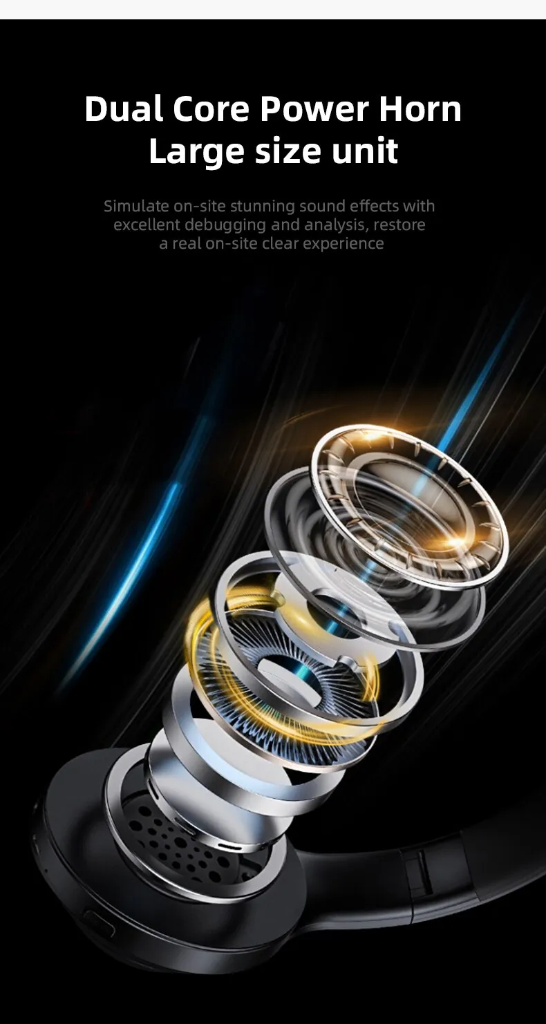 Stereo P47 Headset 5.0 Bluetooth Headset Folding Series Wireless Sports Game Headset - Imagem 2