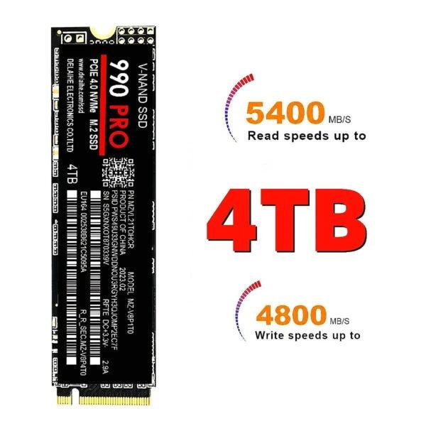 SSD M.2 990 4TB  Hard drive NVME 2.5 ssd TLC 500MB/s interno para laptop e desktop - Imagem 2