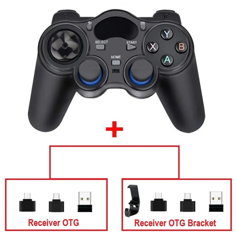 Joystick Sem Fio com Conversor OTG para P3 Android Phone Tablet PC Smart TV Box - Imagem 7