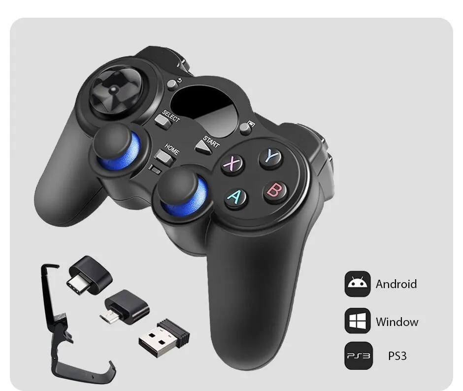 Joystick Sem Fio com Conversor OTG para P3 Android Phone Tablet PC Smart TV Box - Imagem 12