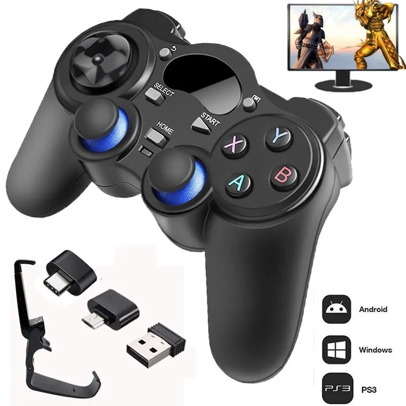 Joystick Sem Fio com Conversor OTG para P3 Android Phone Tablet PC Smart TV Box - Imagem 4
