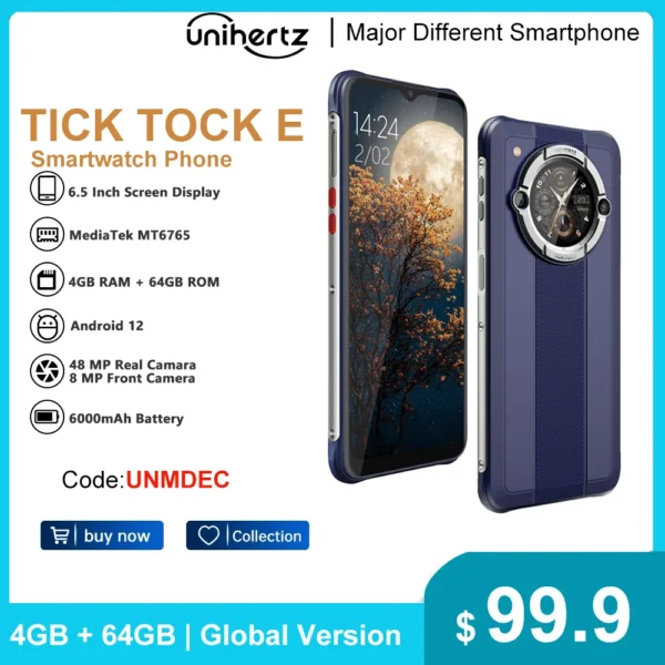 Smartphone 6000mah 6.5 "tela 4gb octa core android64gb telefone móvel 48mp carregamento rápido