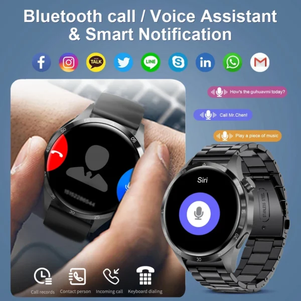 Smartwatch gt4 pro gps relógios inteligentes tela hd, bluetooth, chamada  à prova água - Imagem 3