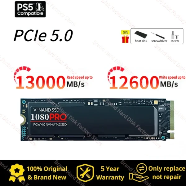 SSD M.@ NVME 1080pro  1tb 2tb  nvme 2.0 ssd m.2 2280  interno para desktop  computador portátil
