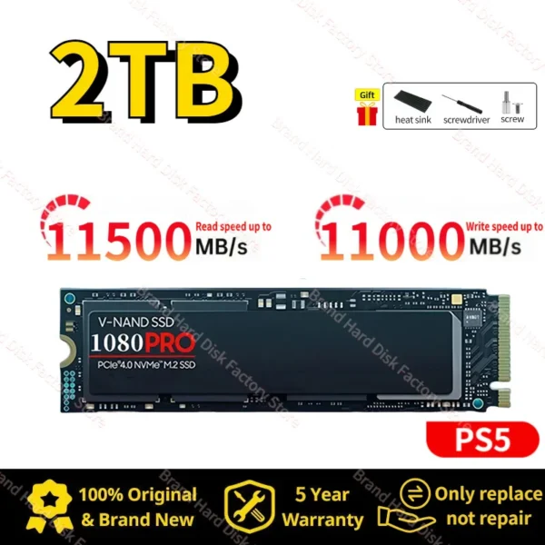 SSD M.@ NVME 1080pro  1tb 2tb  nvme 2.0 ssd m.2 2280  interno para desktop  computador portátil - Imagem 6