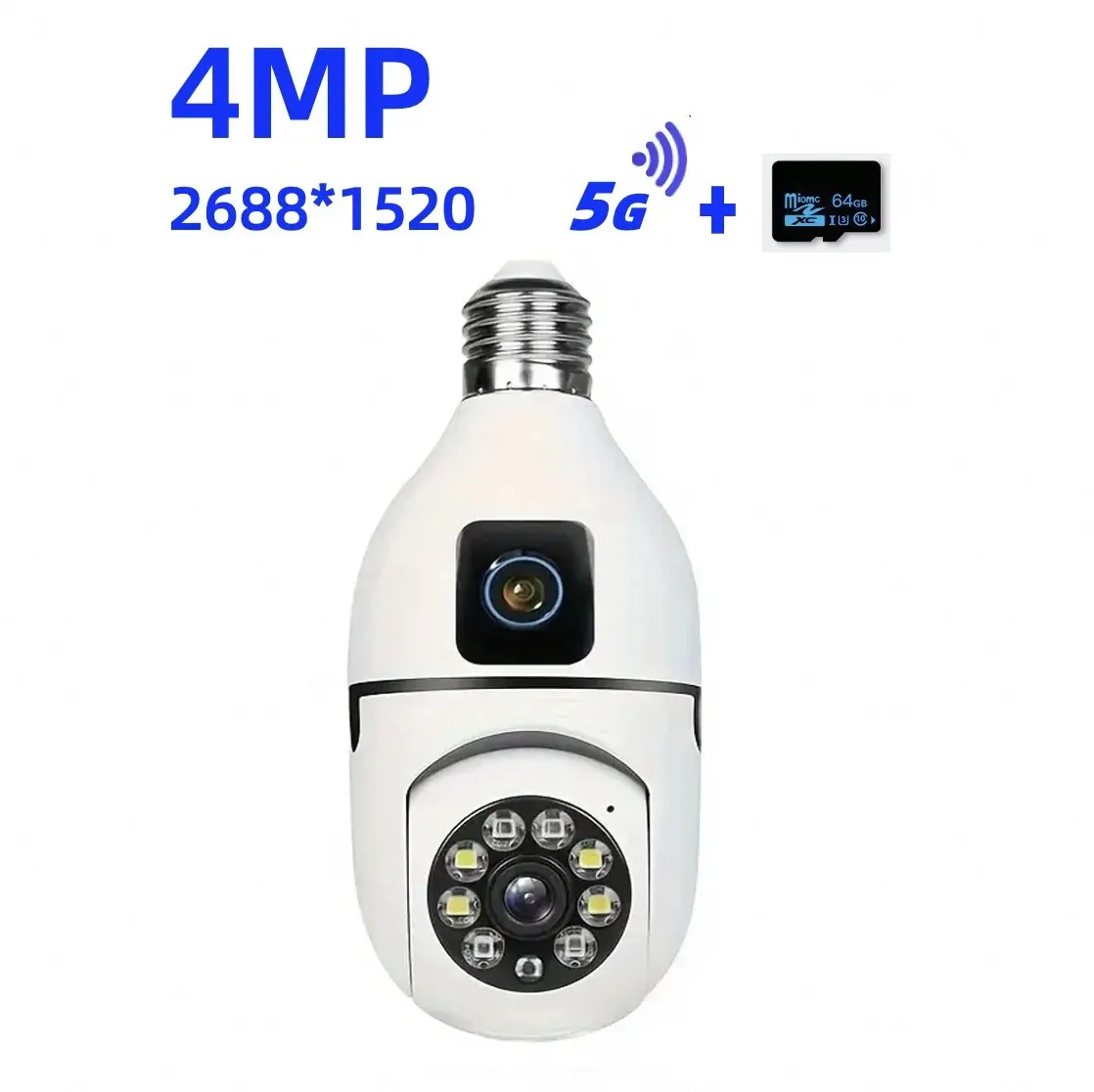 Câmera WiFi Visão noturna Voz bidirecional AI Detecção humana 5G Dual-band 4MP Telas de duelo Lente de duelo Lâmpada Yiiot E27 - Imagem 10