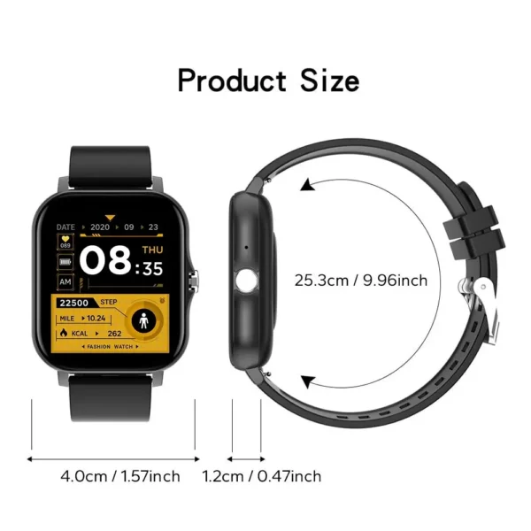 Smartwatch android telefone 1.44 Polegada Polegada tela colorida bluetooth chamada oxigênio no sangue/monitoramento de pressã feminino masculino - Imagem 4