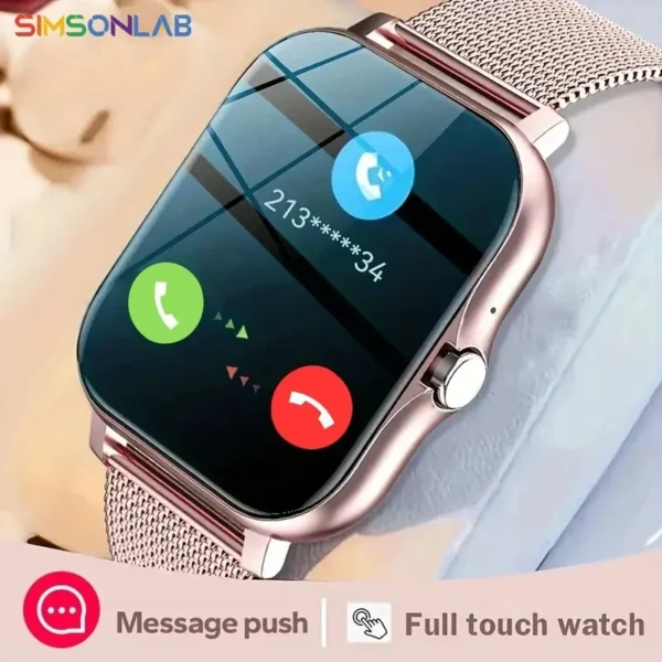 Smartwatch android telefone 1.44 Polegada Polegada tela colorida bluetooth chamada oxigênio no sangue/monitoramento de pressã feminino masculino