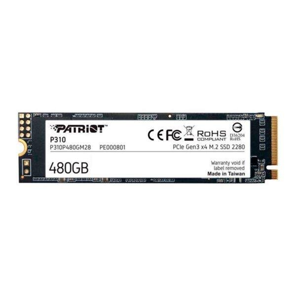 SSD M.2 Patriot 256GB, 480GB NVMe PCIe Gen 3 - P310P256,480GM28 - Imagem 2