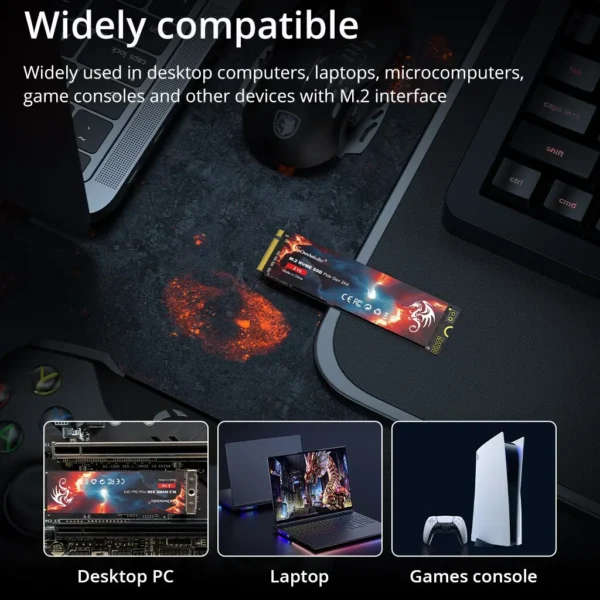 SSD m2 nvme 128gb  2280 pcie 3.0 unidade de estado sólido interno para laptop desktop console de jogos - Imagem 3