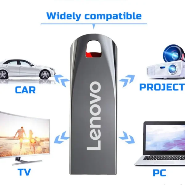 Pendrive Lenovo 2TB Metal de alta velocidade usb 3.0 flash portátil  usb à prova água - Imagem 5