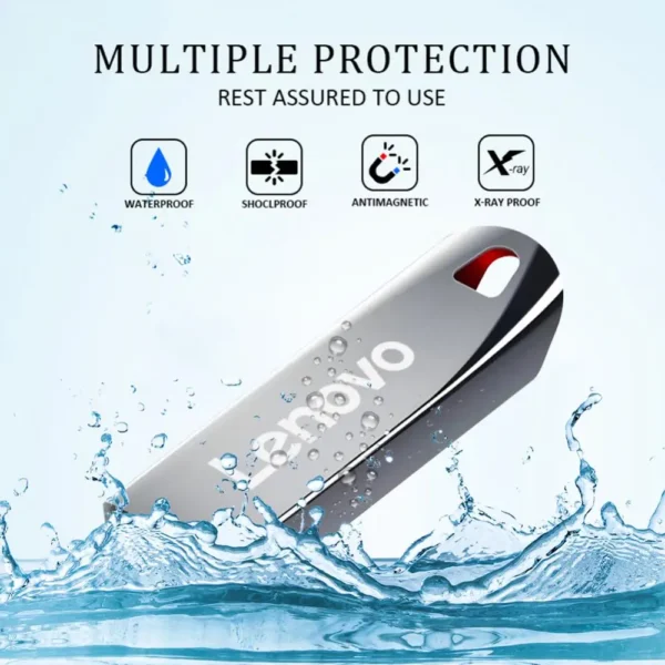 Pendrive Lenovo 2TB Metal de alta velocidade usb 3.0 flash portátil  usb à prova água - Imagem 2