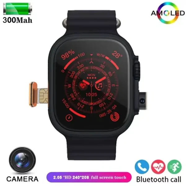 Smart Watch 4G 2,45 polegadas GPS Wifi Google Play IP67 à prova d'água Android IOS Câmera Cartão SIM Rede masculino feminino - Imagem 7