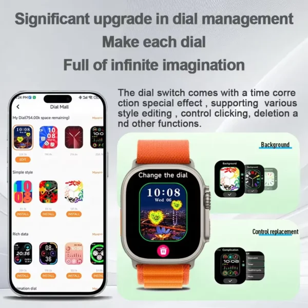 Smart Watch 4G 2,45 polegadas GPS Wifi Google Play IP67 à prova d'água Android IOS Câmera Cartão SIM Rede masculino feminino - Imagem 5