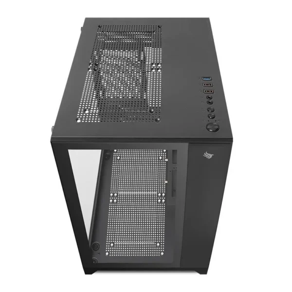 Gabinete Gamer HX110, Mini-Tower, Lateral de Vidro, Com 2 Fans, Preto, PG-HX110-BK - Imagem 3