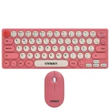 TECLADO + MOUSE WIRELESS SATELLITE AK-6061G MINI PORTUGUES ROSA 1_11zon